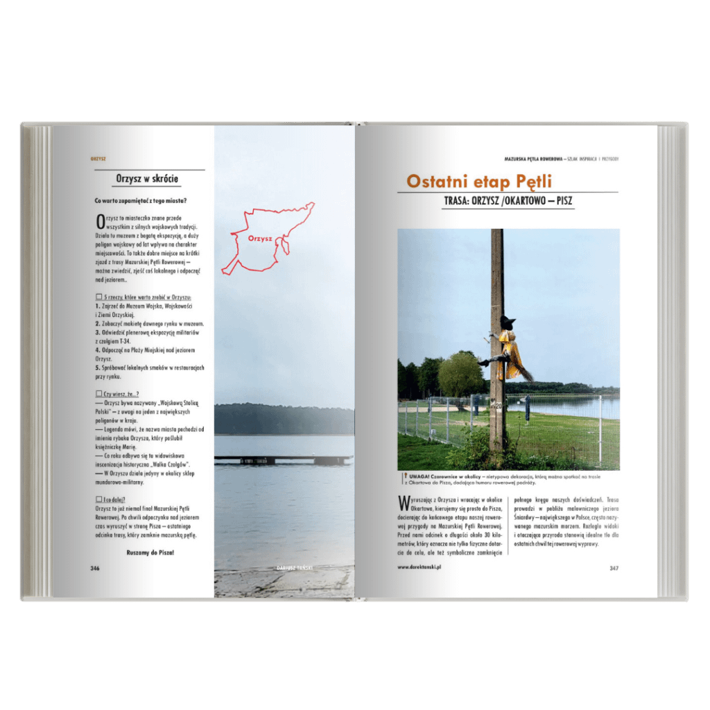 Przewodnik Mazurska Pętla Rowerowa – ostatni etap Orzysz/Okartowo–Pisz