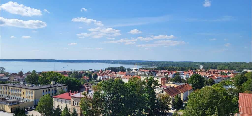 Mazurska Pętla Rowerowa 2023. Panorama Giżycka z Wieży Ciśnień