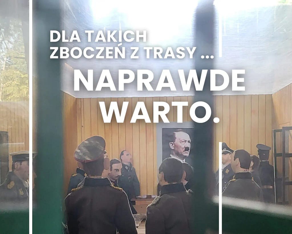 Ekspozycja w Wilczym Szańcu podczas zwiedzania poza trasą