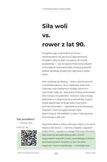 Przykładowa strona książki Dziennik Swobodnej Opowieści Mazurska Pętla Rowerowa – siła woli i rower z lat 90.