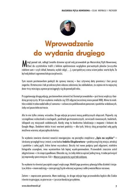 Wprowadzenie do wydania drugiego przewodnika Mazurska Pętla Rowerowa