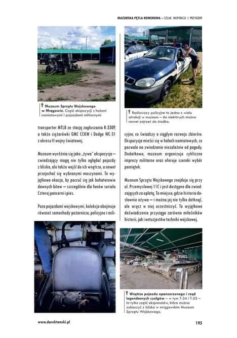 Muzeum Sprzętu Wojskowego w Mrągowie – pojazdy, wnętrza i eksponaty wojskowe