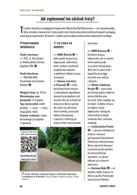 Jak zaplanować odcinek Pisz–Ruciane-Nida – informacje, dystans i punkty na trasie Mazurskiej Pętli Rowerowej