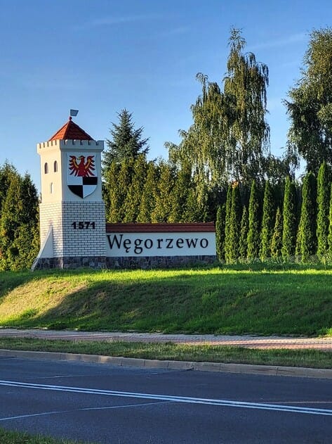 Witacz miasta Węgorzewo na Mazurach