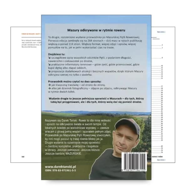 Przewodnik Mazurska Pętla Rowerowa - Szlak Inspiracji i Przygody (Tylna okładka książki)